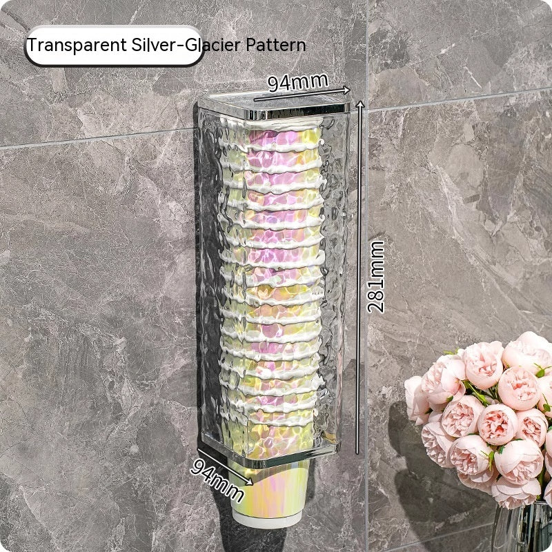 Disposable Cup Cup Puller Wall-mounted Punch-free Household Light Luxury Good-looking