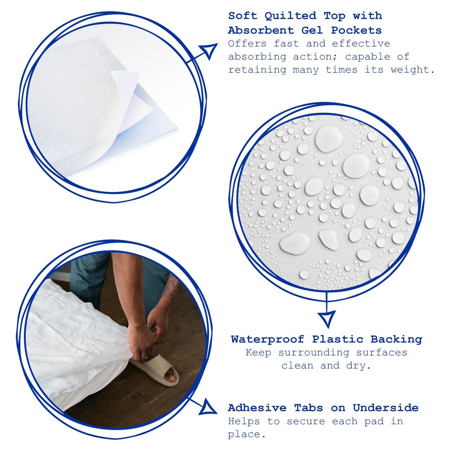 Disposable Puppy Training Pads - 60cm x 89cm - Pack of 10