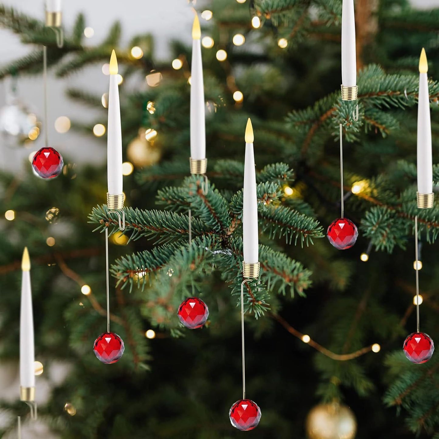 Christmas Candle LED Indoor Holiday Christmas Tree Ornaments  Festive Atmosphere Decoration Christmas Pendant