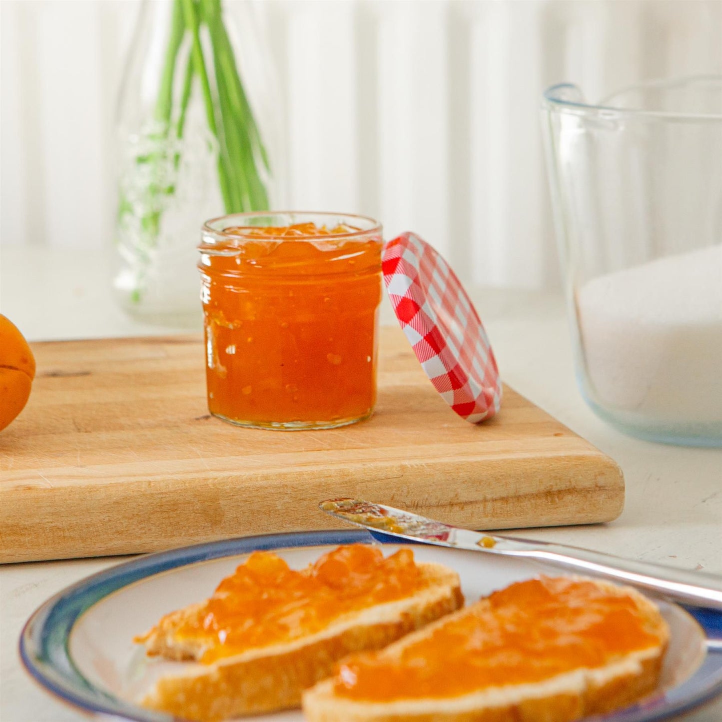 90ml Glass Jam Jars with Lids - Pack of 6