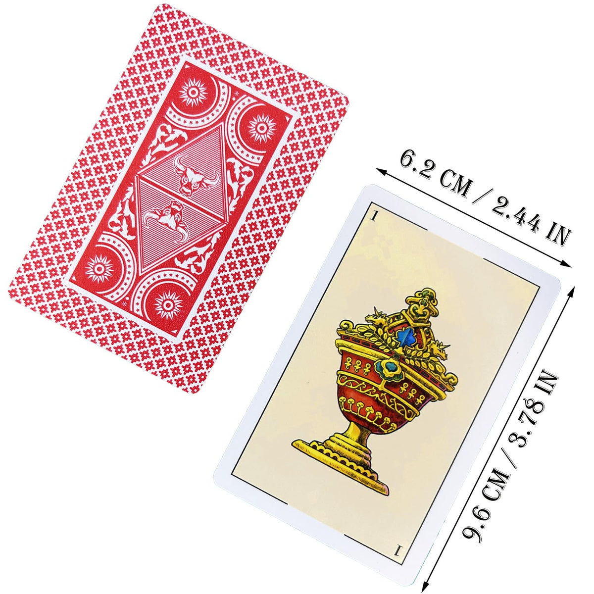 CDBXRA Spanish Playing Cards – 2 Decks, Waterproof Plastic PVC