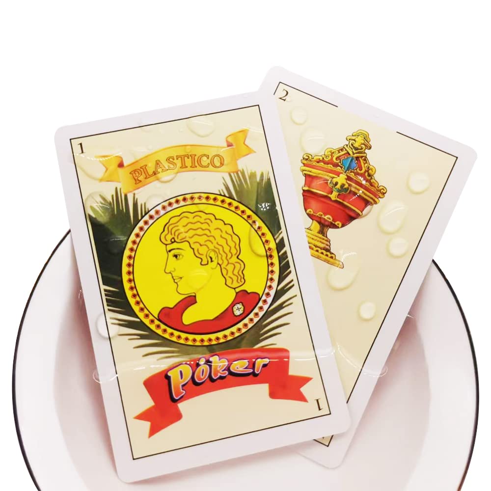 CDBXRA Spanish Playing Cards – 2 Decks, Waterproof Plastic PVC