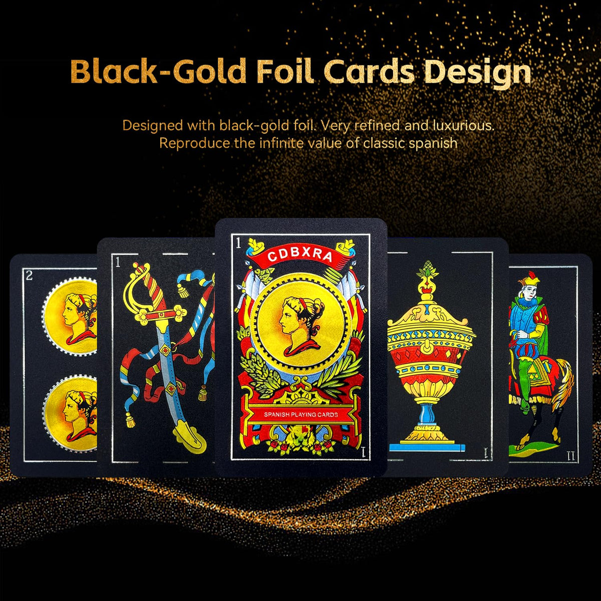 CDBXRA Spanish Playing Cards – Original Deck for Briscas, Puerto Rico & Mexican Card Games (PVC Waterproof, Frosted Finish)