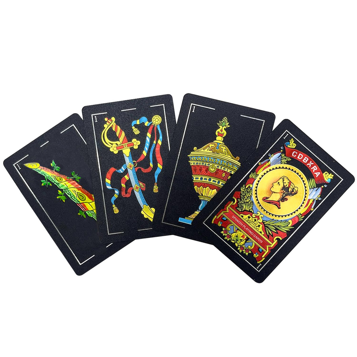 CDBXRA Spanish Playing Cards – Original Deck for Briscas, Puerto Rico & Mexican Card Games (PVC Waterproof, Frosted Finish)