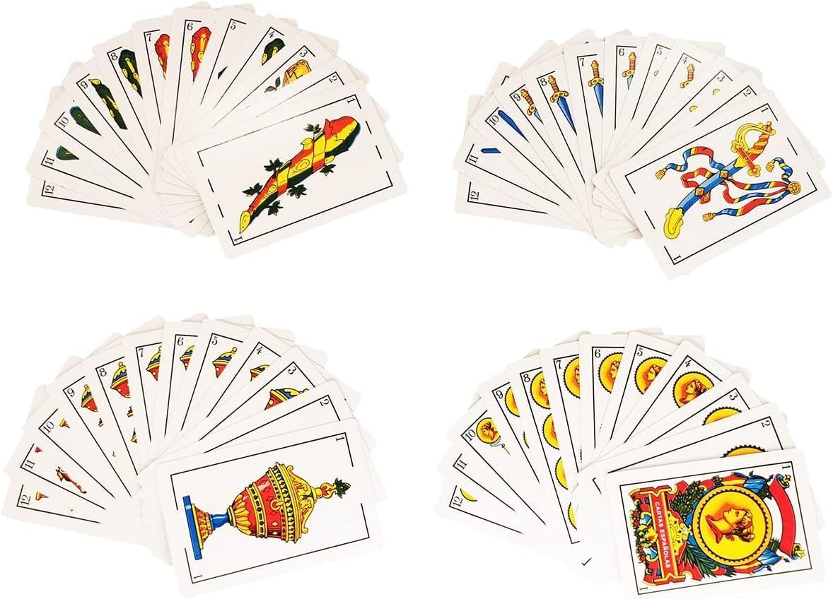 CDBXRA Original Spanish Cards Deck – Briscas Puerto Rico, Spanish & Mexican Playing Cards