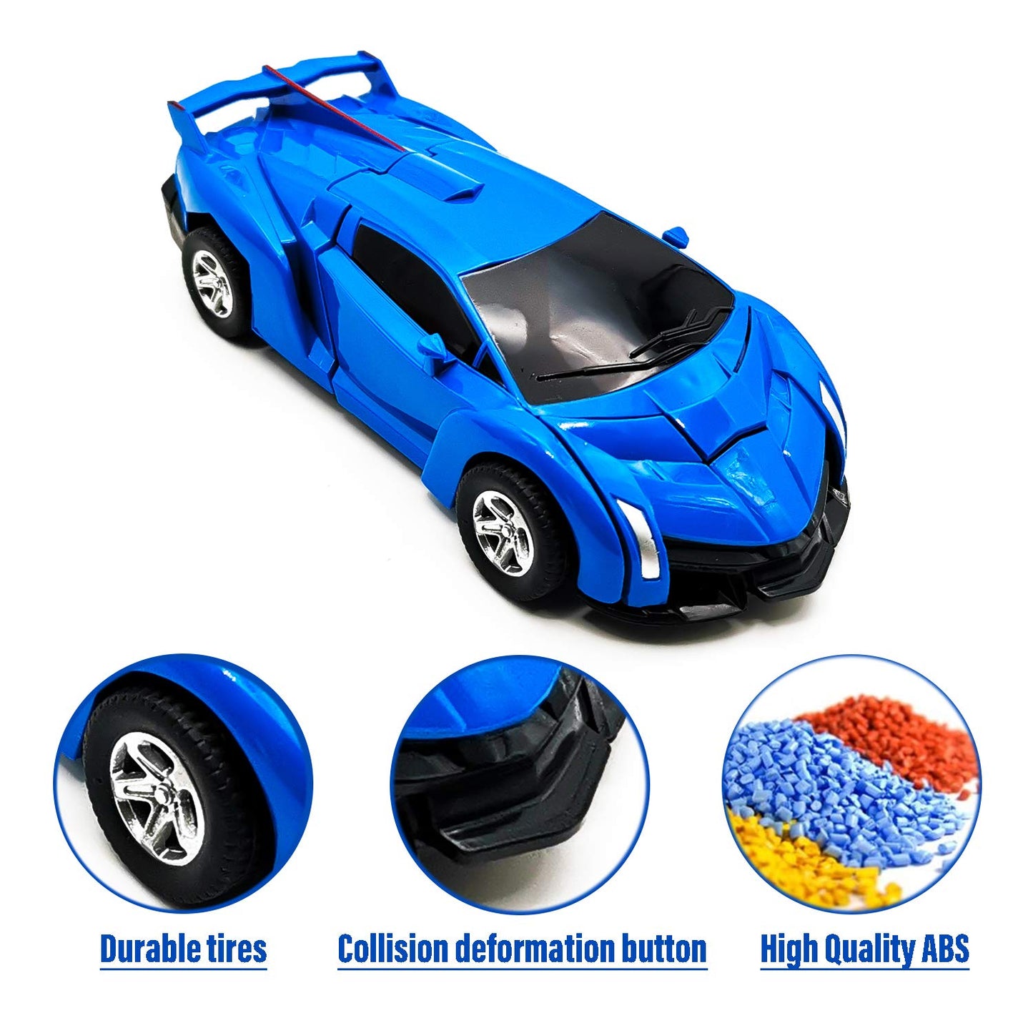 CDDZSW 2-in-1 Transforming Robot Car for Kids | Inertia-Powered Toy Truck (Ages 3-8)
