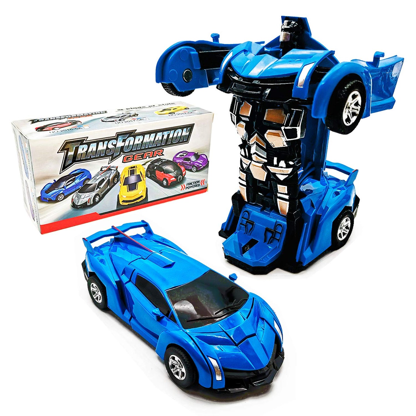 CDDZSW 2-in-1 Transforming Robot Car for Kids | Inertia-Powered Toy Truck (Ages 3-8)