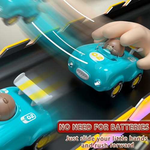 CDDZSW 12-18 Months Toddler Pull-Back Car Toy – Safe ABS Plastic Red Truck for 1-3 Year Olds