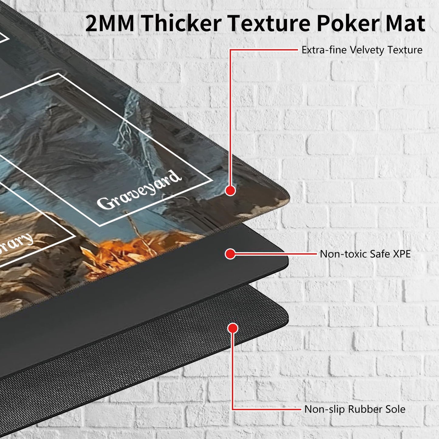 Cdkfxjy MTG Playmat with Magic Zone 24x14in – Non-Slip, Durable TCG Mat with Storage Bag (Raccoon Knight)