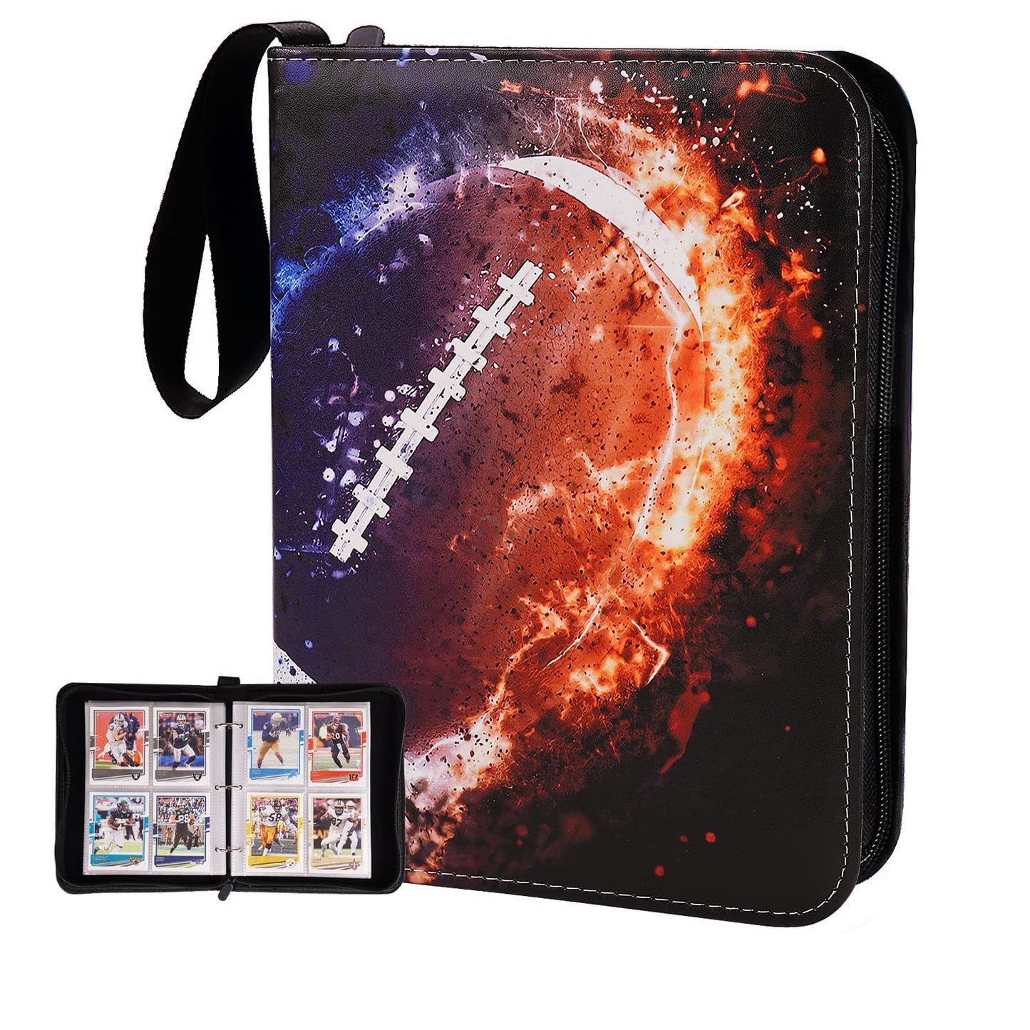 CDROPS Card Binder — 400-Card Capacity with 50 Removable 4-Pocket Sheets