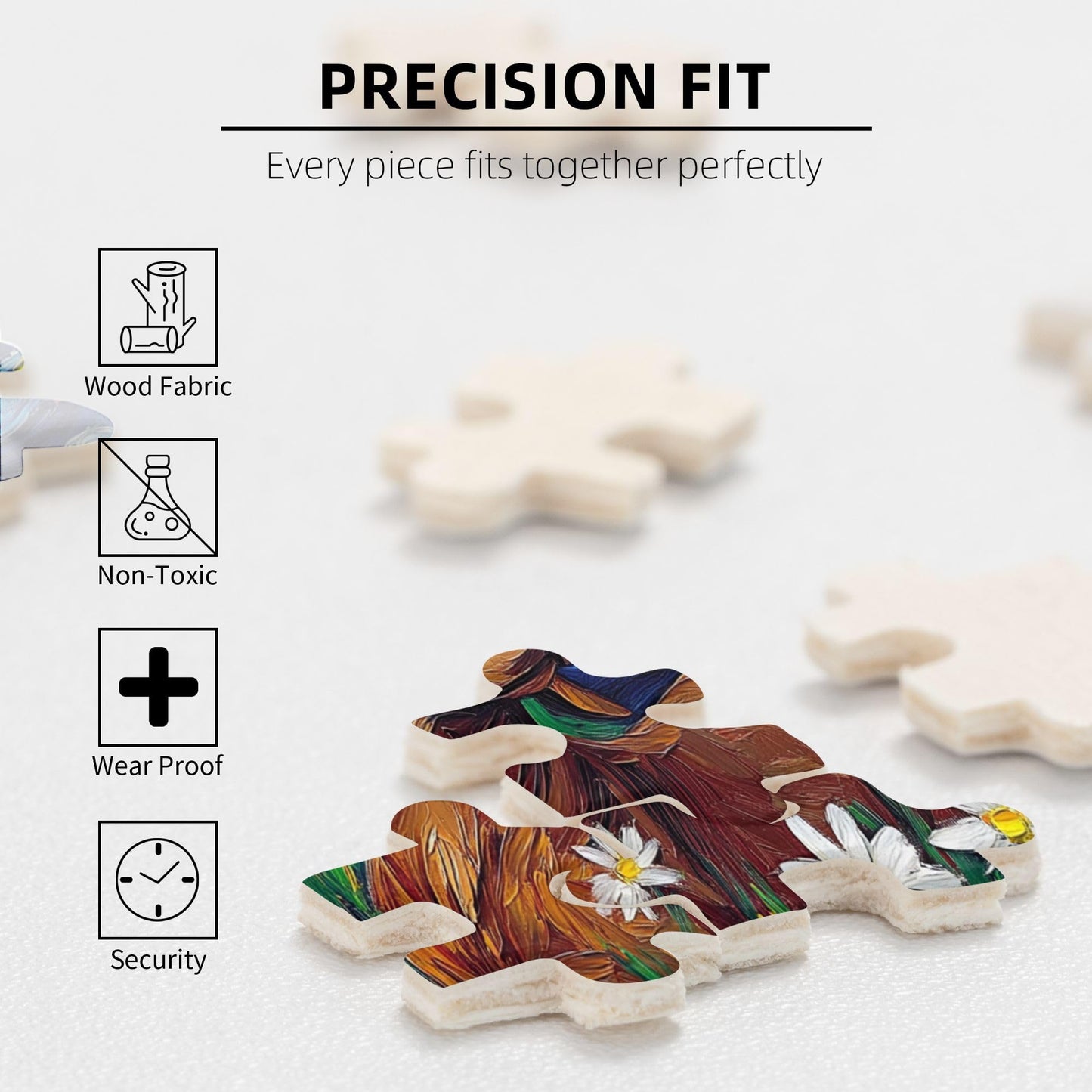 CDSASHCA Puzzle 500 Pieces – Dachshunds Under Bright Stars | Wooden Puzzle for Relaxation