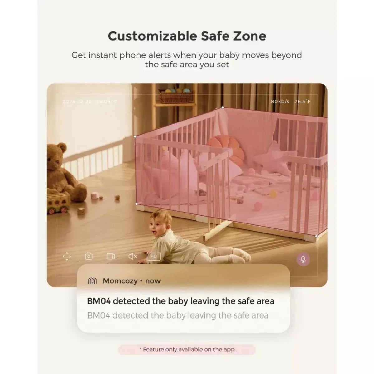 Momcozy BM04 5" Dual-mode Smart Baby Monitor & Camera