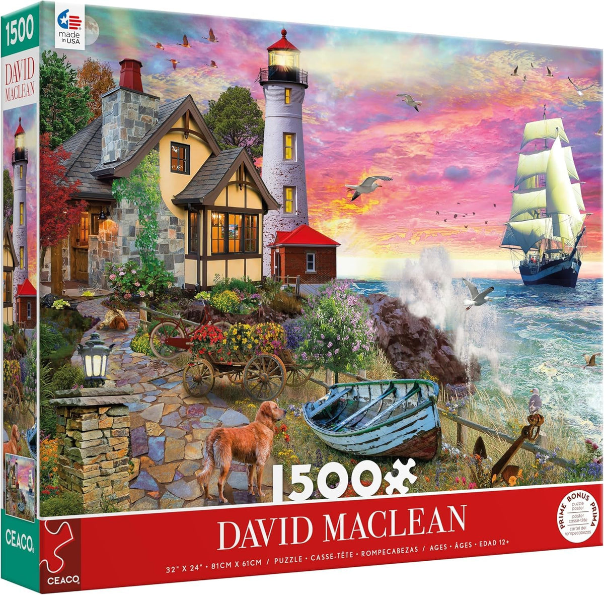 Ceaco David Maclean Crashing Waves 1500-Piece Jigsaw Puzzle