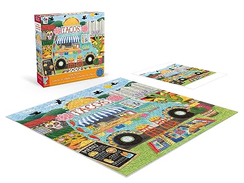Ceaco Food Trucks Taco Truck 500 Piece Jigsaw Puzzle – Vibrant Fiesta Scene for Adults & Teens