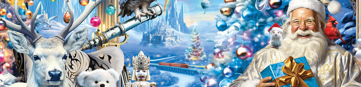 Ceaco Glitter Magical Christmas Time 750-Piece Jigsaw Puzzle | Family Holiday Fun