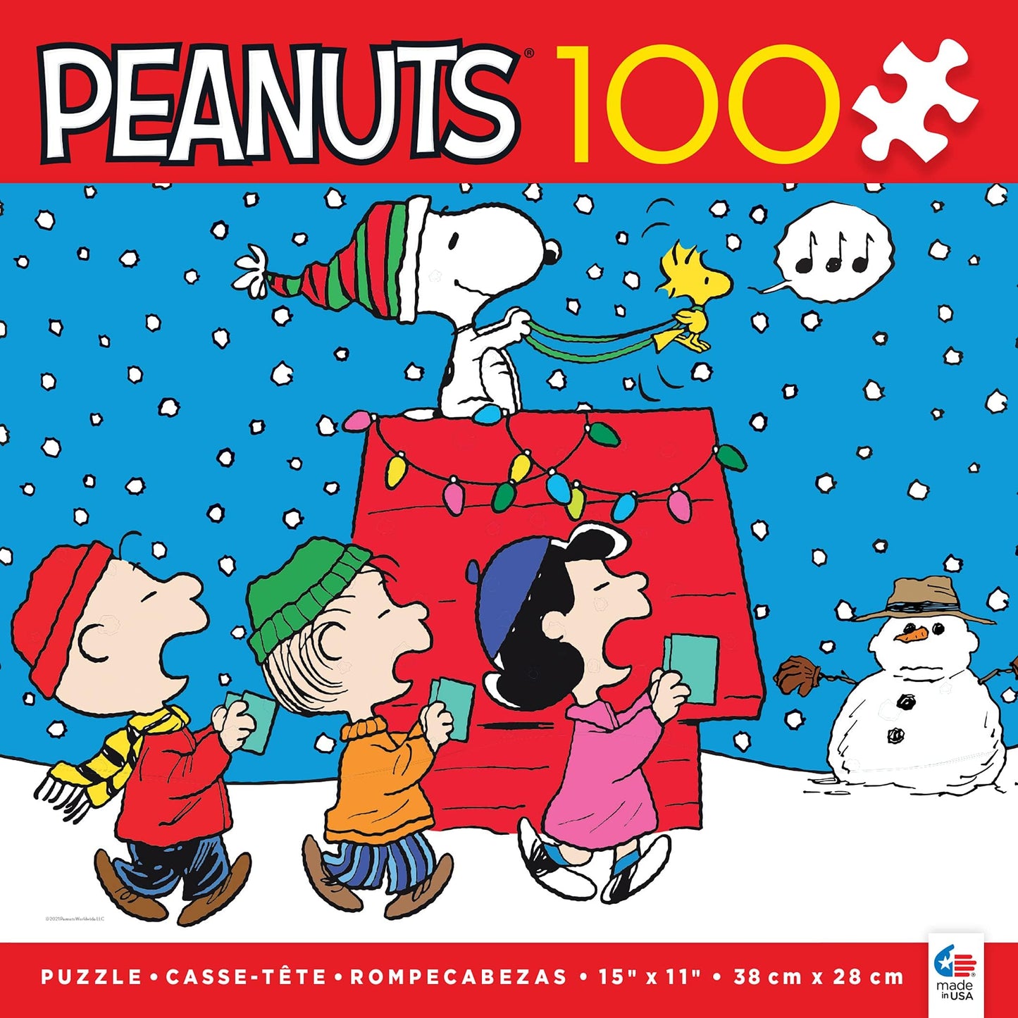 Ceaco Peanuts Holiday 100-Piece Puzzle: Snoopy and The Singers