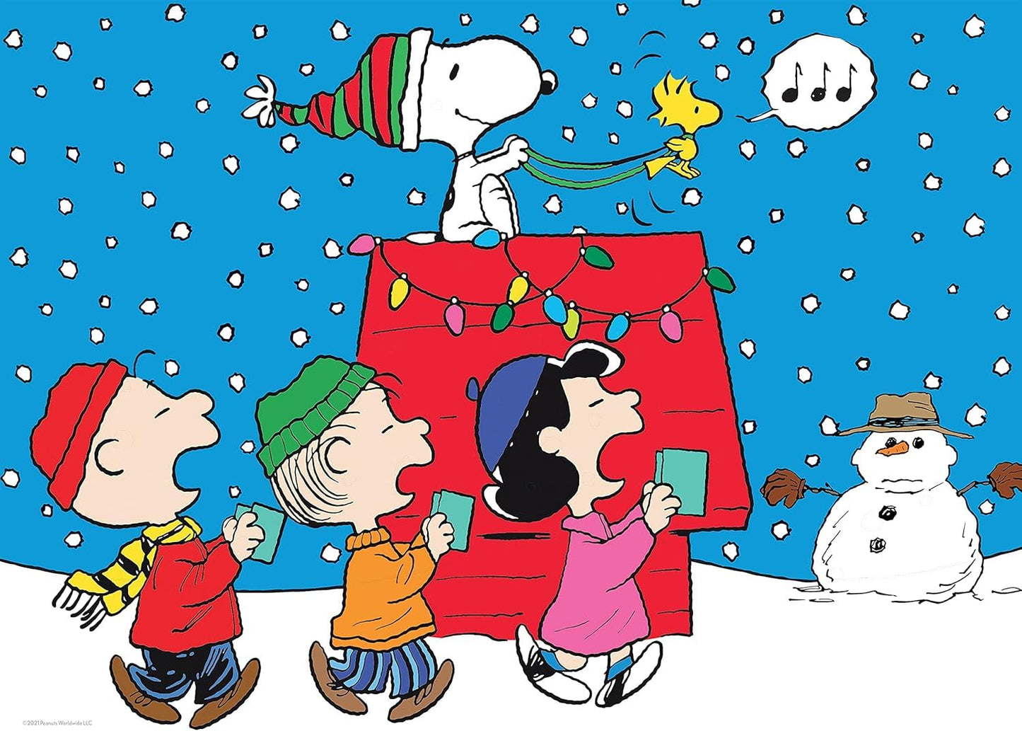 Ceaco Peanuts Holiday 100-Piece Puzzle: Snoopy and The Singers