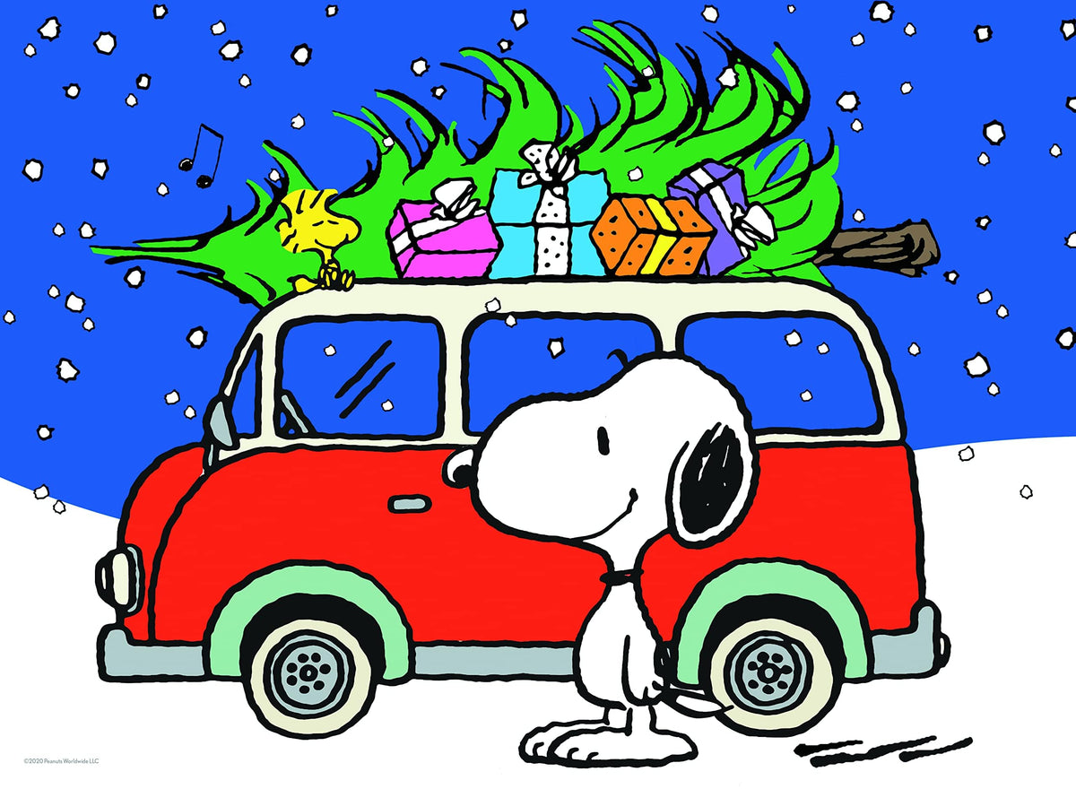Ceaco Peanuts Peace and Presents 100-Piece Holiday Jigsaw Puzzle – Made in the USA