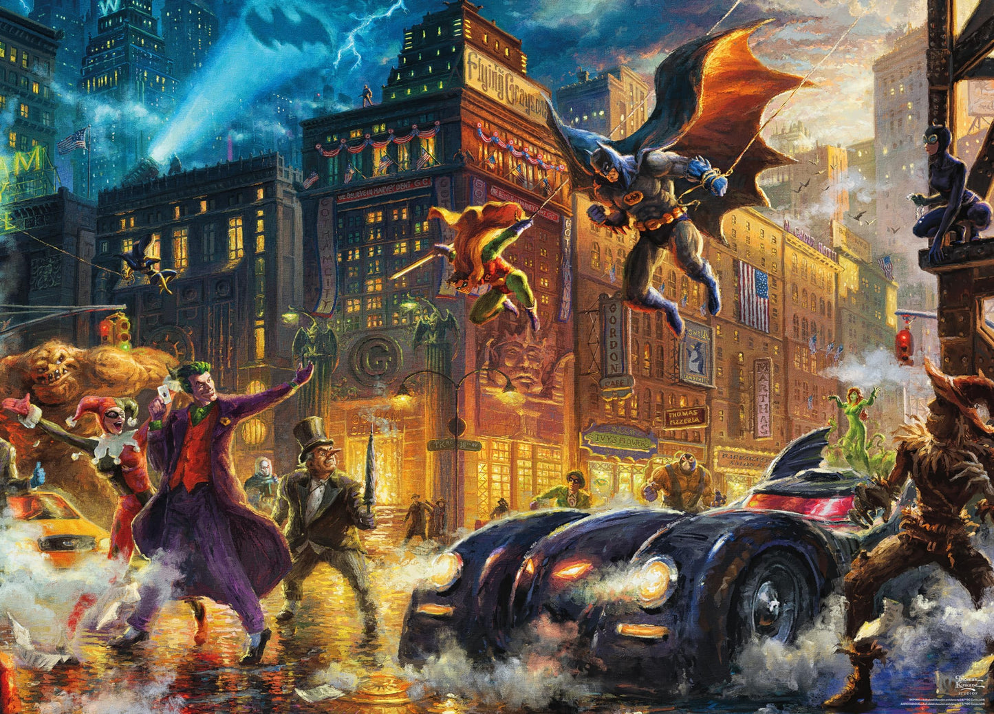 Ceaco Thomas Kinkade x DC Comics Justice League Dark Knight 1000-Piece Puzzle