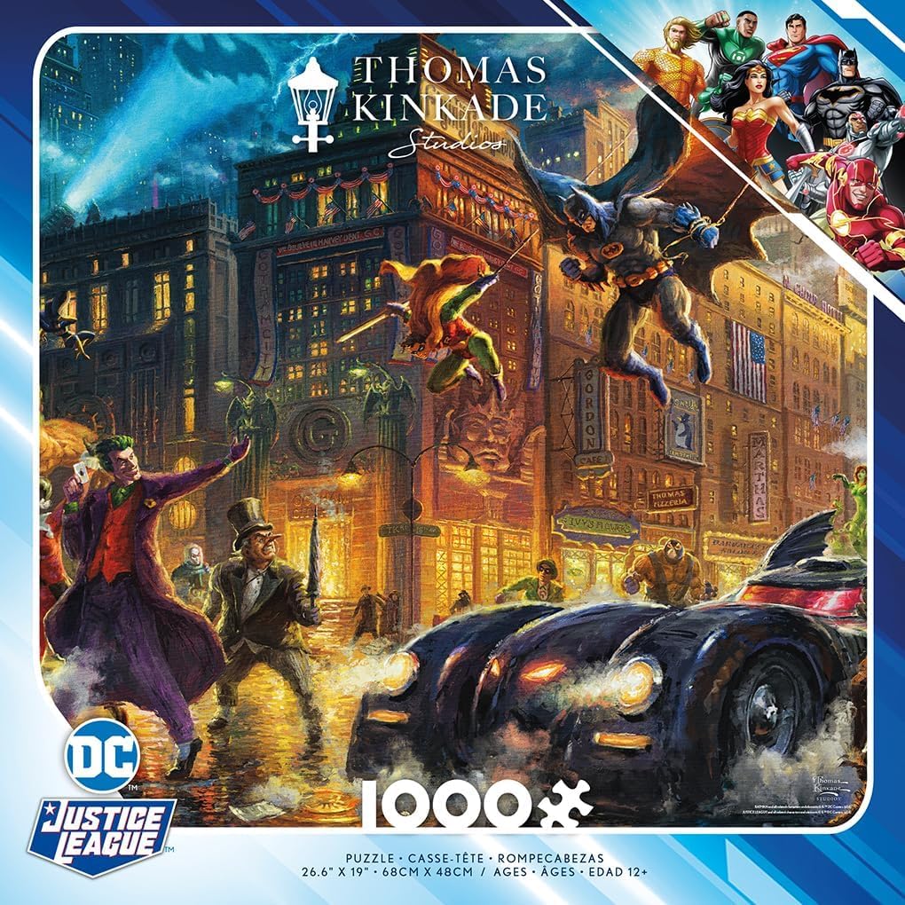 Ceaco Thomas Kinkade x DC Comics Justice League Dark Knight 1000-Piece Puzzle
