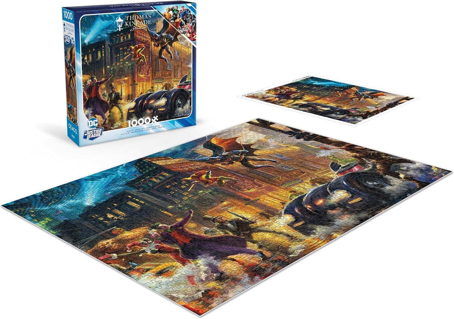 Ceaco Thomas Kinkade x DC Comics Justice League Dark Knight 1000-Piece Puzzle