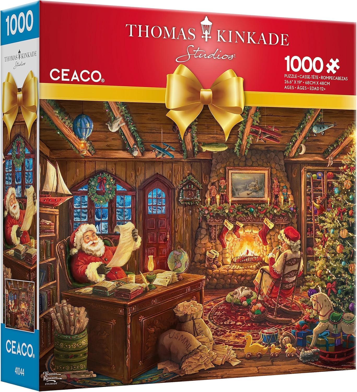 Ceaco Thomas Kinkade Holiday Santa Checking His List 1000-Piece Puzzle