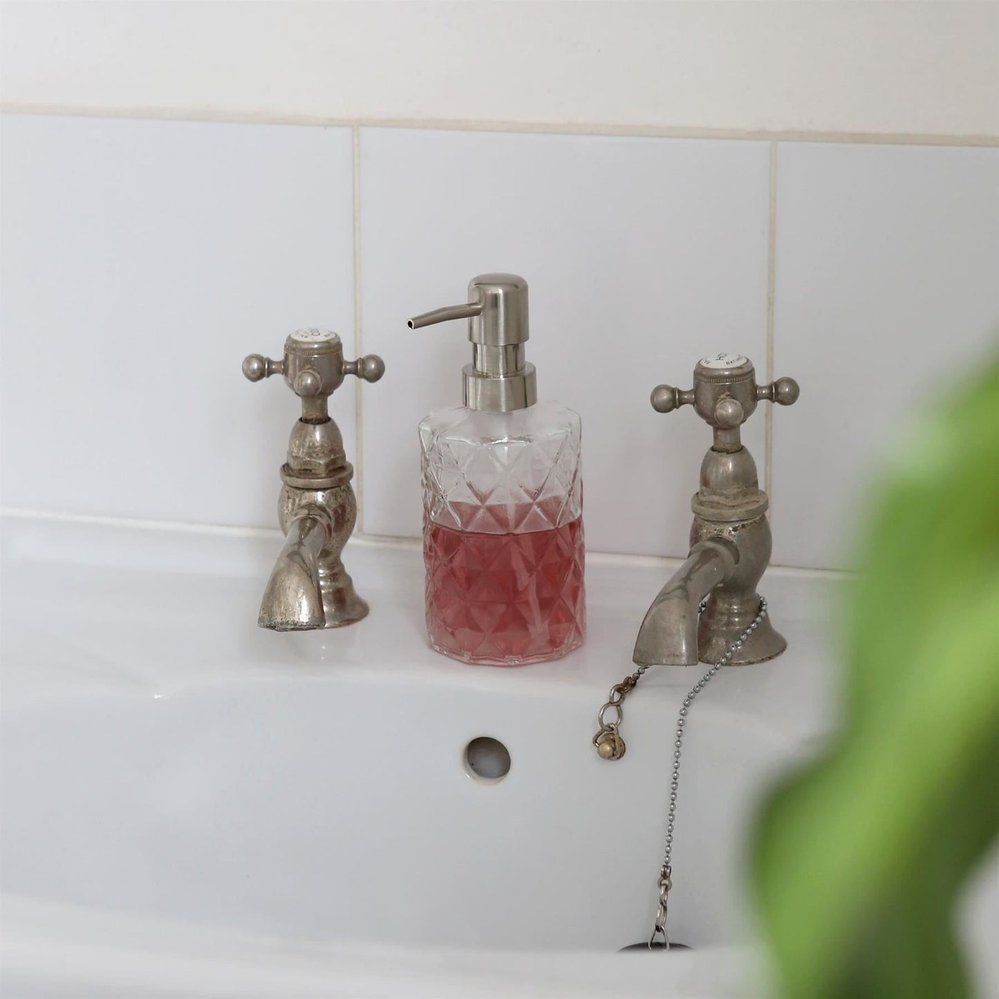 330ml Prism Glass Soap Dispenser
