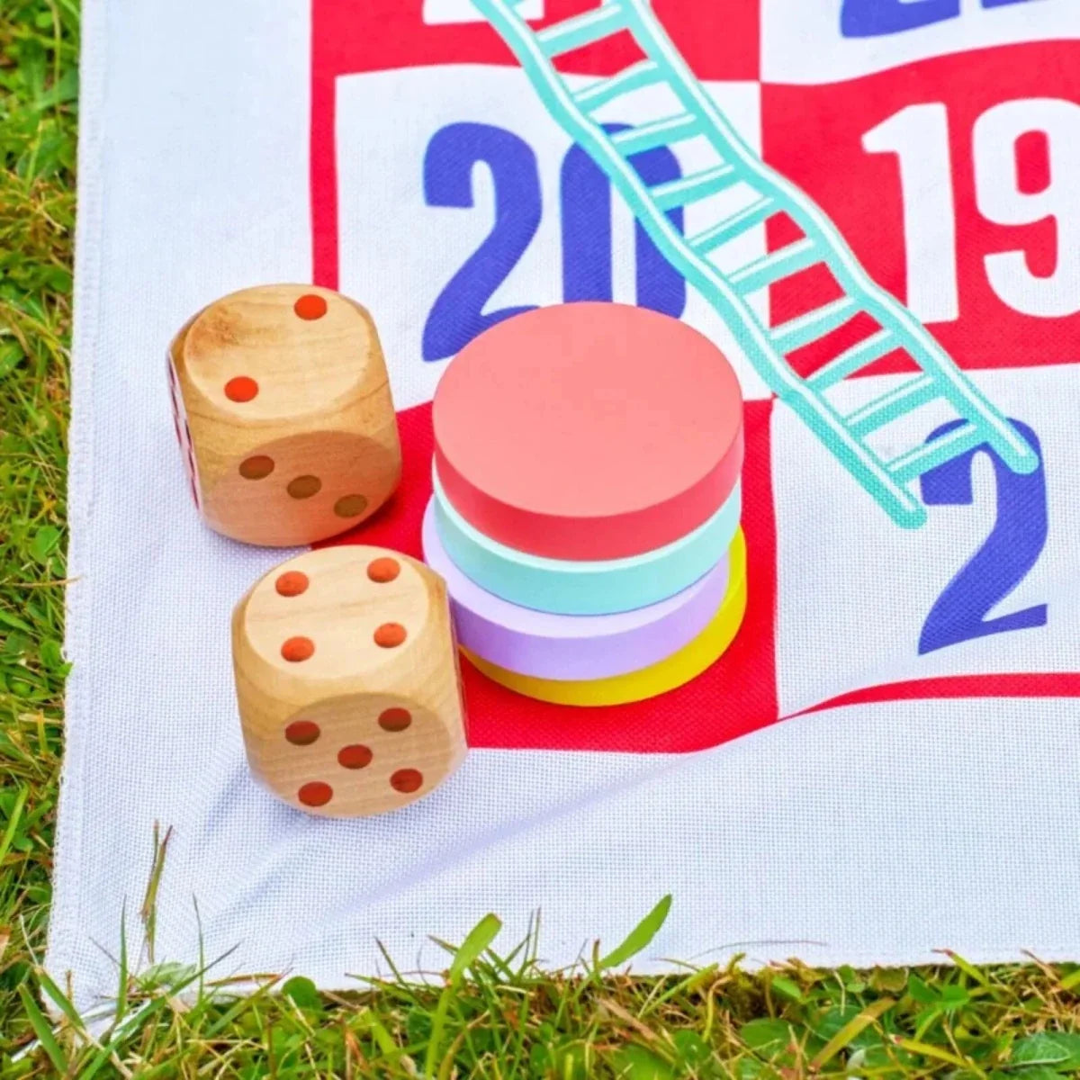 TP Wooden Giant Snakes & Ladders Game