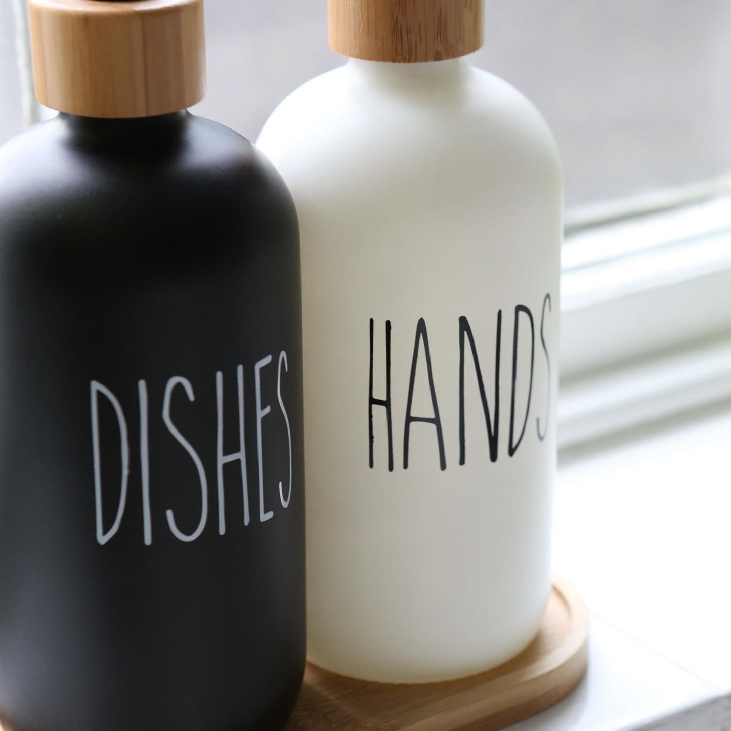 500ml White Glass Hand Soap Dispenser