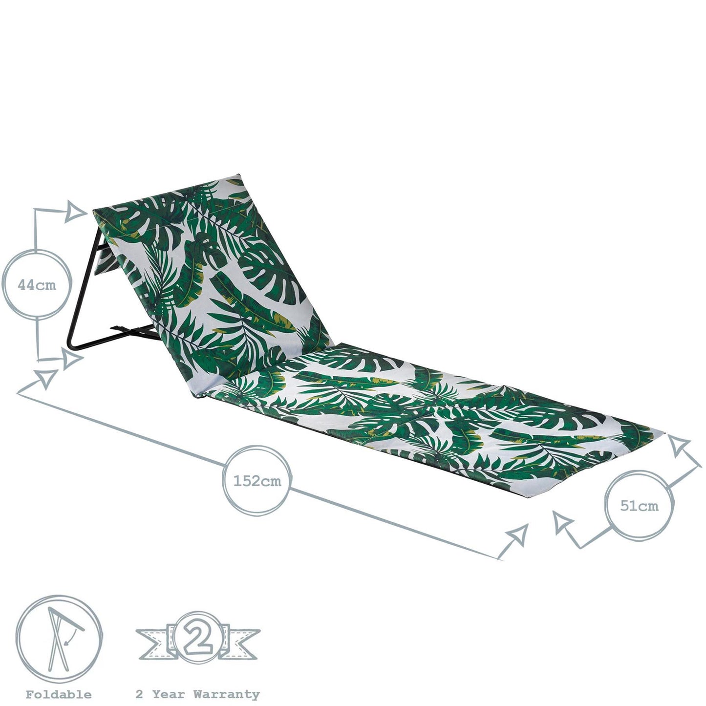 Folding Canvas Beach Lounger