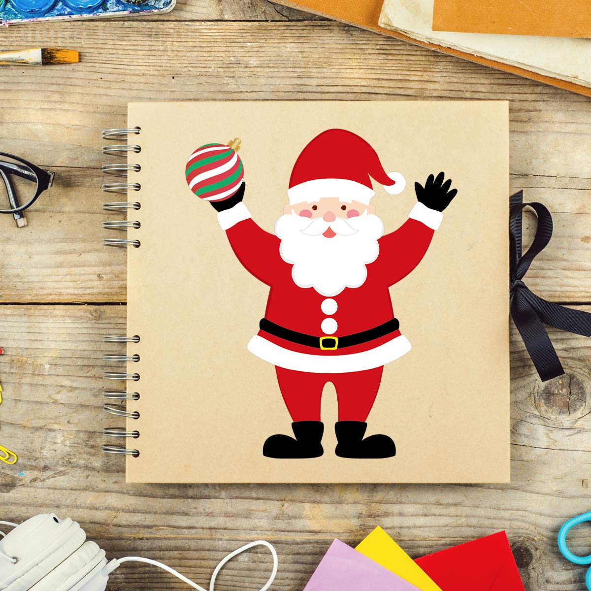 Ceiba Tree 48 Pcs Christmas Sticker Sheets | DIY Holiday Characters for Kids