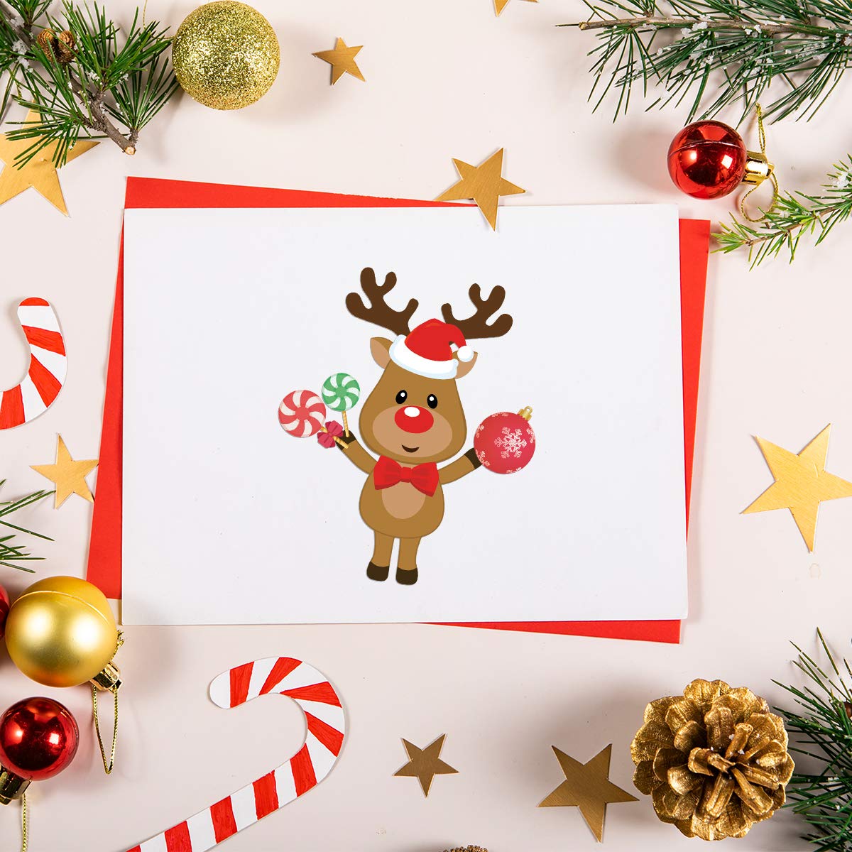 Ceiba Tree 48 Pcs Christmas Sticker Sheets | DIY Holiday Characters for Kids