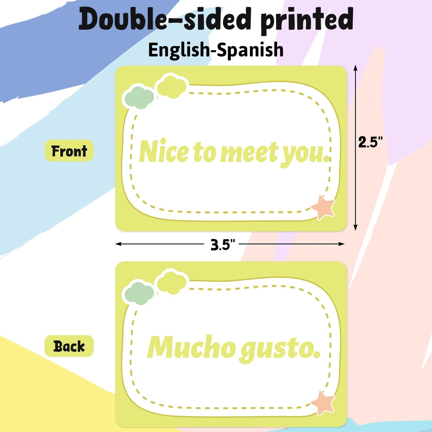 Ceiba Tree Spanish Flash Cards — 100 Pcs (English to Spanish), Verbs, Phrases & Colors