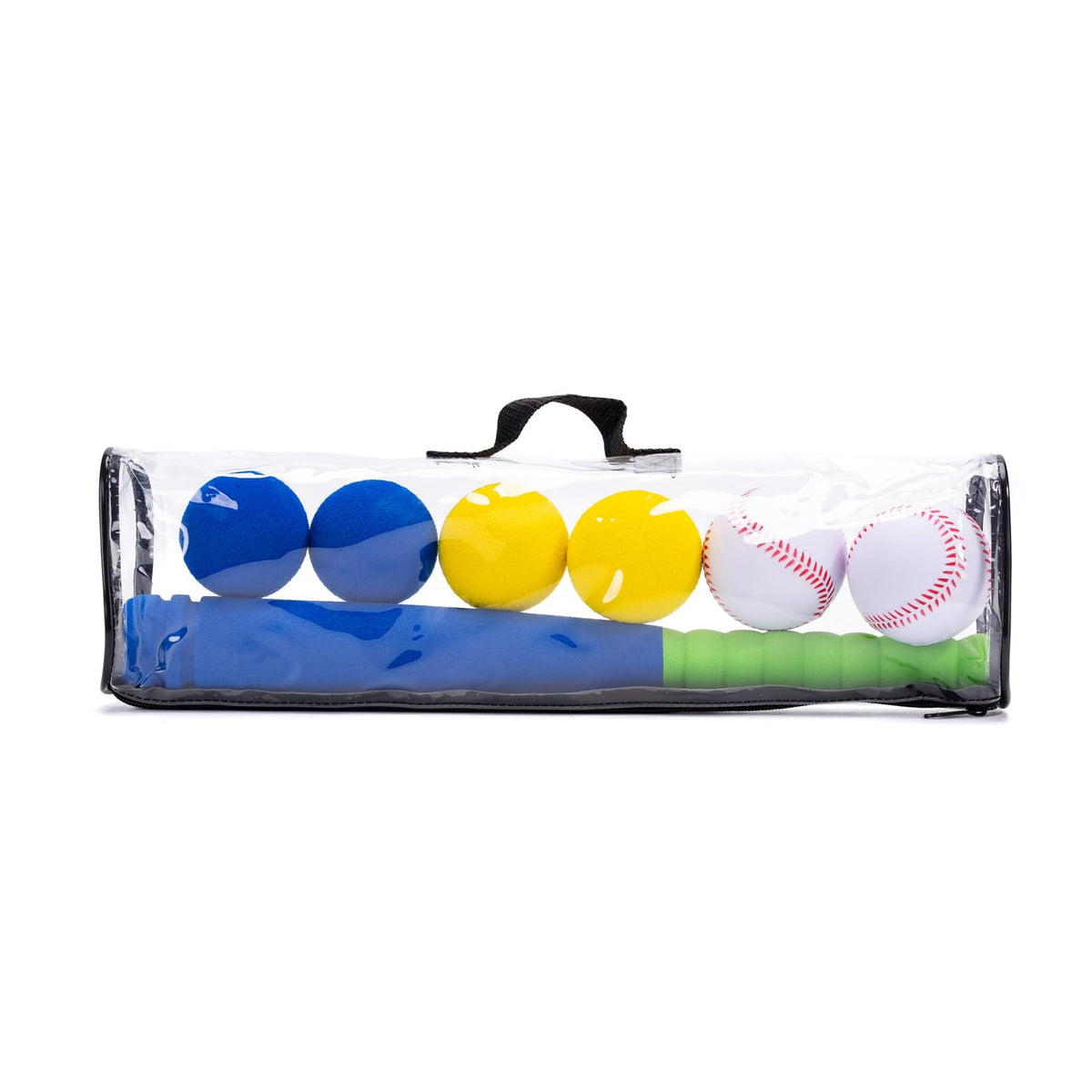 CeleMoon 16.5 Inch Mini Soft Foam Baseball Bat Toy Set with 6 Balls – Indoor/Outdoor Play for Ages 3-4 (Blue)