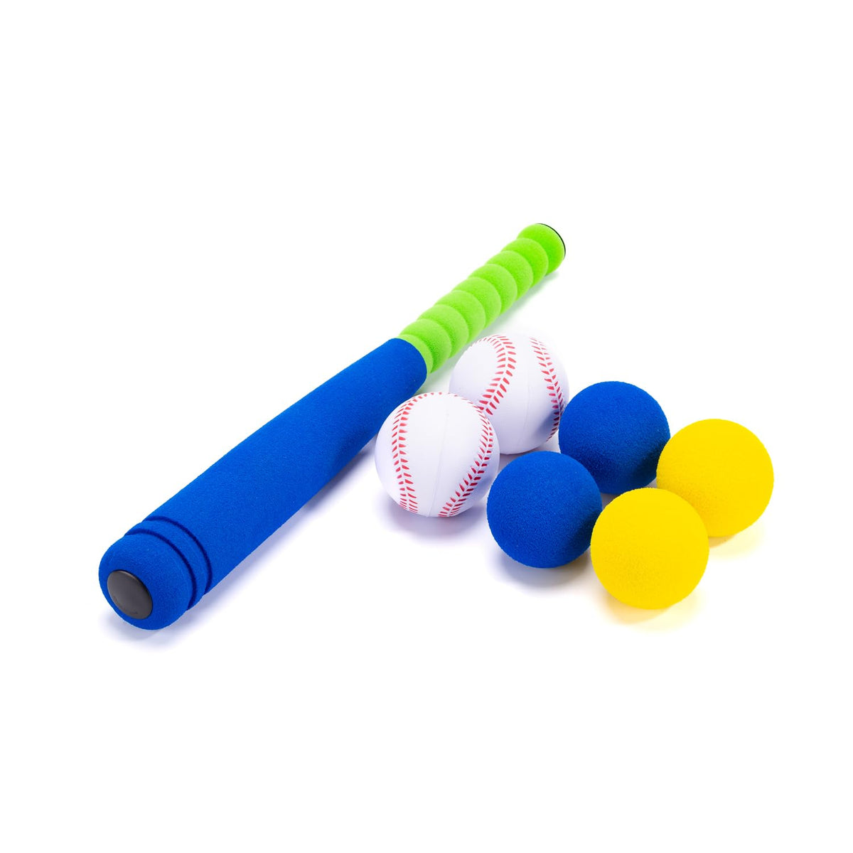 CeleMoon 16.5 Inch Mini Soft Foam Baseball Bat Toy Set with 6 Balls – Indoor/Outdoor Play for Ages 3-4 (Blue)