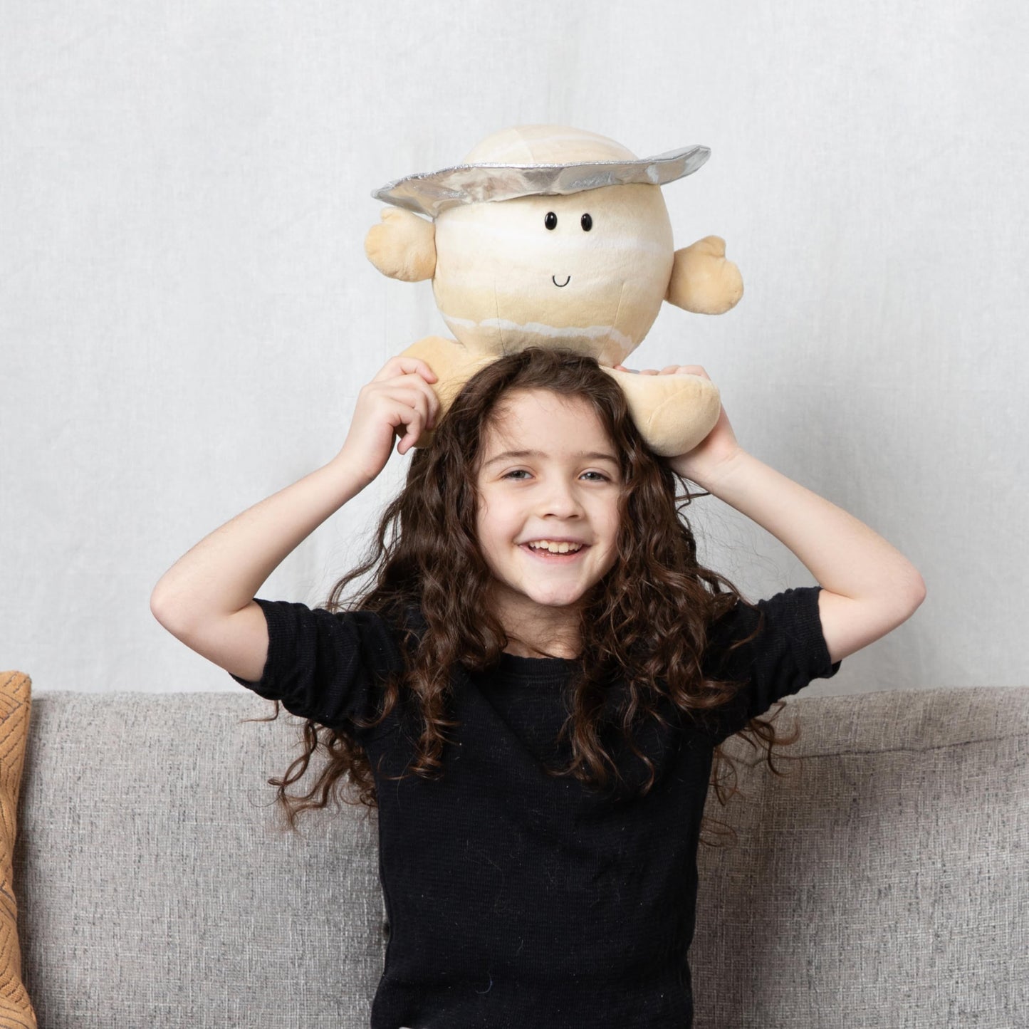 Celestial Buddies Saturn Buddy – 10-Inch Plush with Embroidered Features, STEM Learning Toy