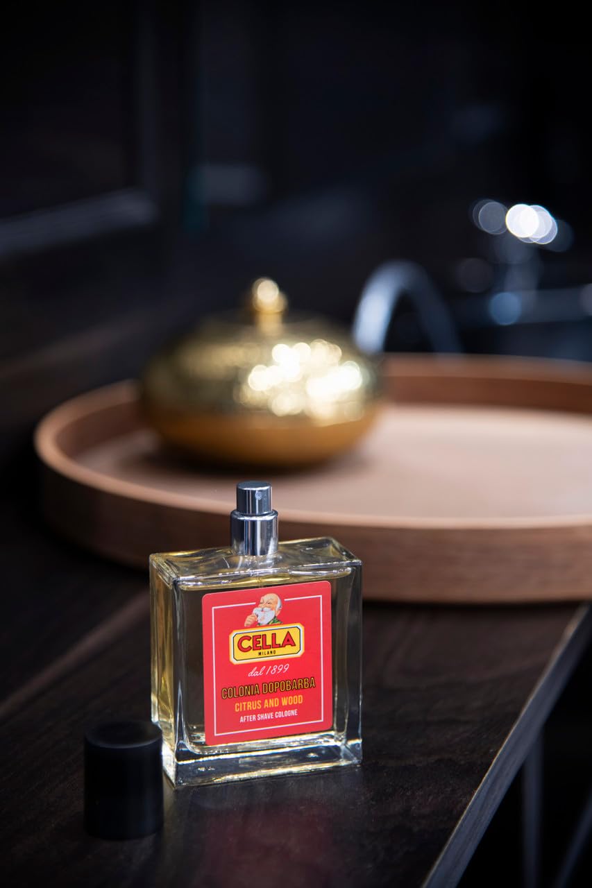 Cella Milano Aftershave Spray - Citrus & Wood, 100ml Glass Bottle