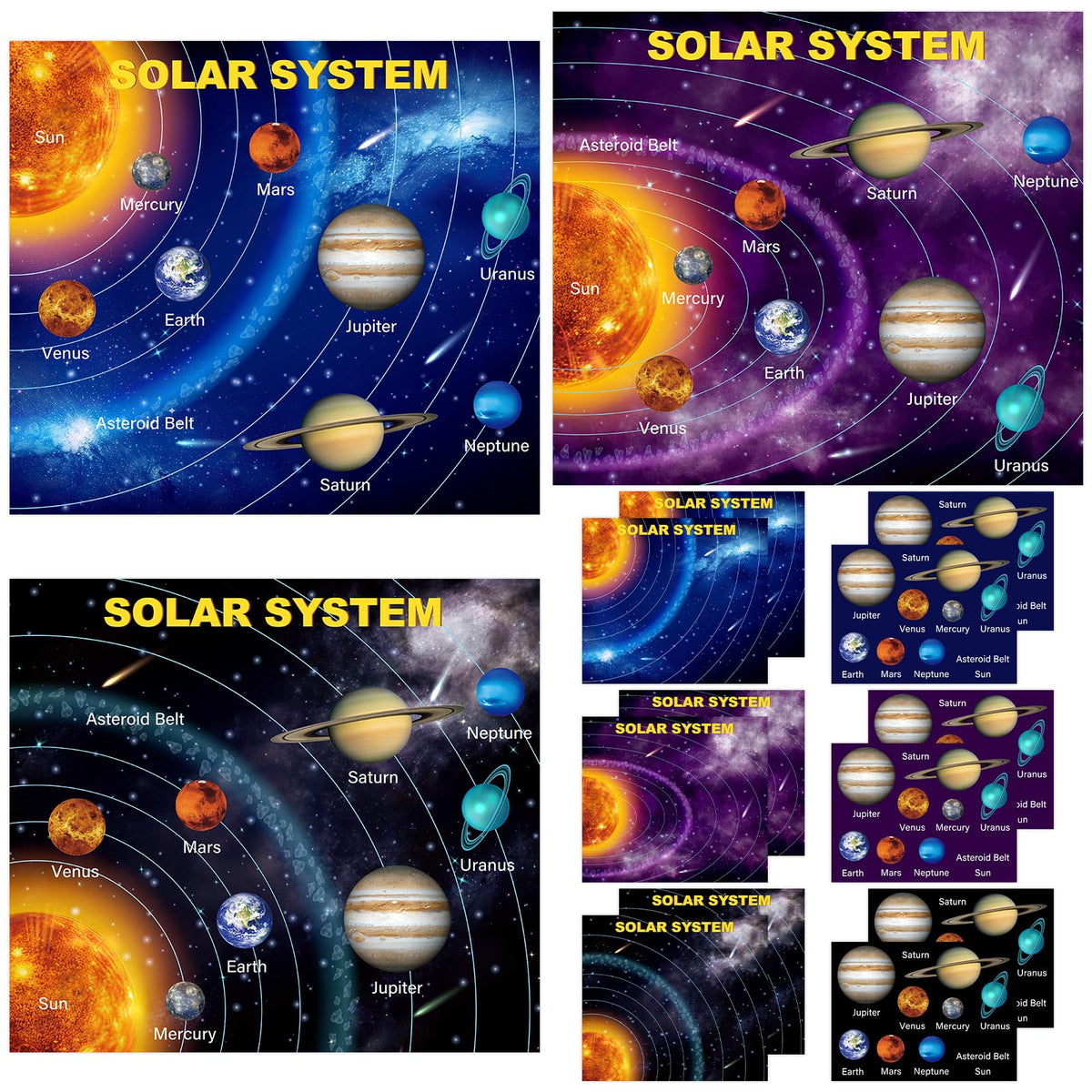 Censen 24-Set Planet Craft Kit: Waterproof Space Stickers for DIY Crafts, Rewards & Activities