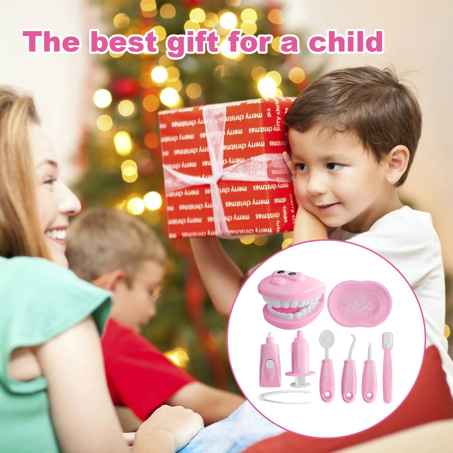 Ceonam 9-Piece Dental Pretend Play Set for Kids | Educational Dentist Kit
