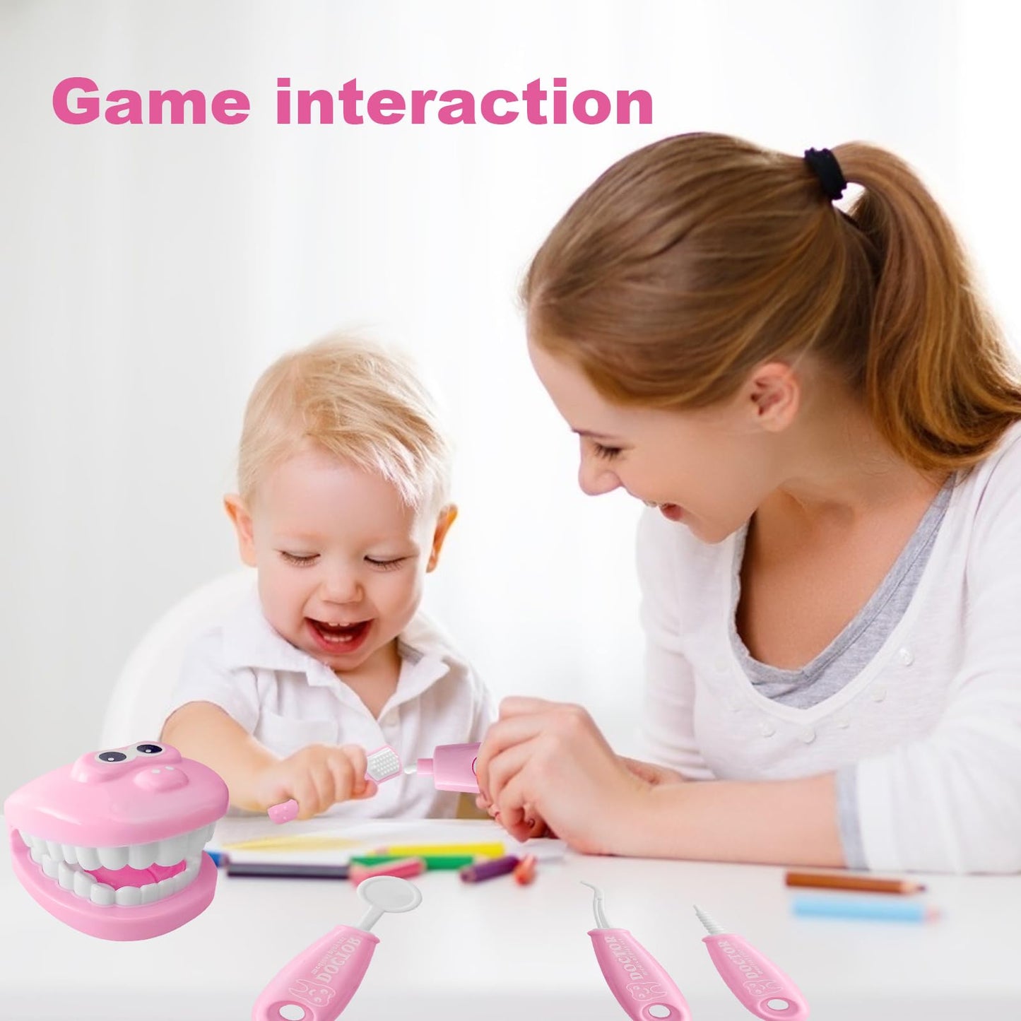 Ceonam 9-Piece Dental Pretend Play Set for Kids | Educational Dentist Kit