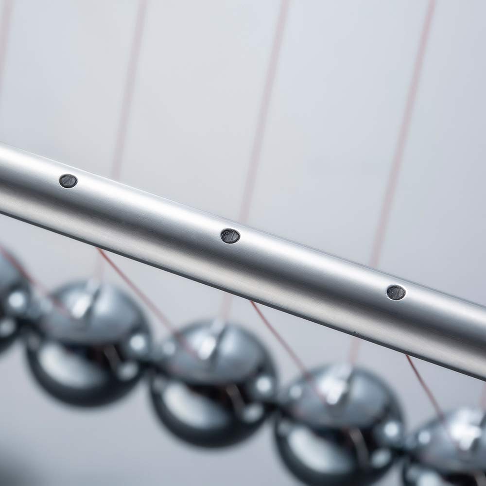 CERROPI Newton Cradle Balance Balls - 7-Ball Pendulum with Marble Base | Desk Toys
