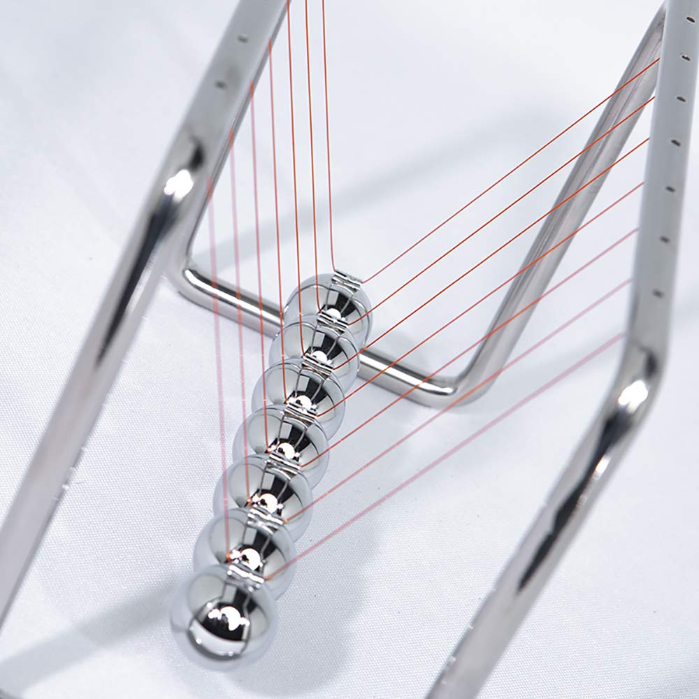 CERROPI Newtons Cradle Pendulum with 7 Balls | 30+ Sec Swing Time – Desk Toys & Office Gadgets