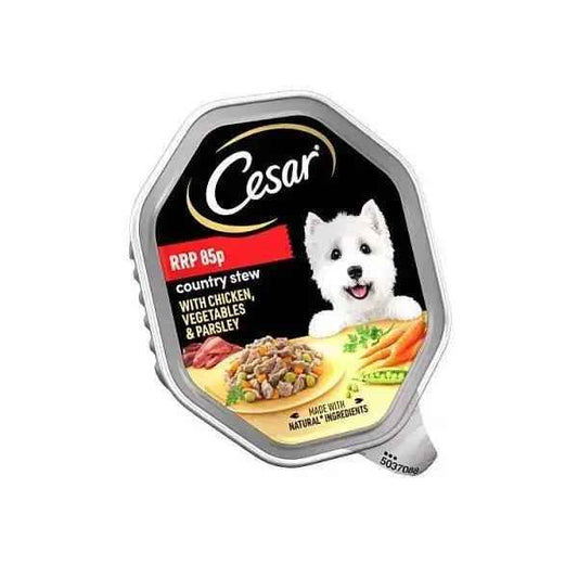 Cesar Country Kitchen Dog Food Tray Chicken & Veg in Gravy 150g (Case of 14)