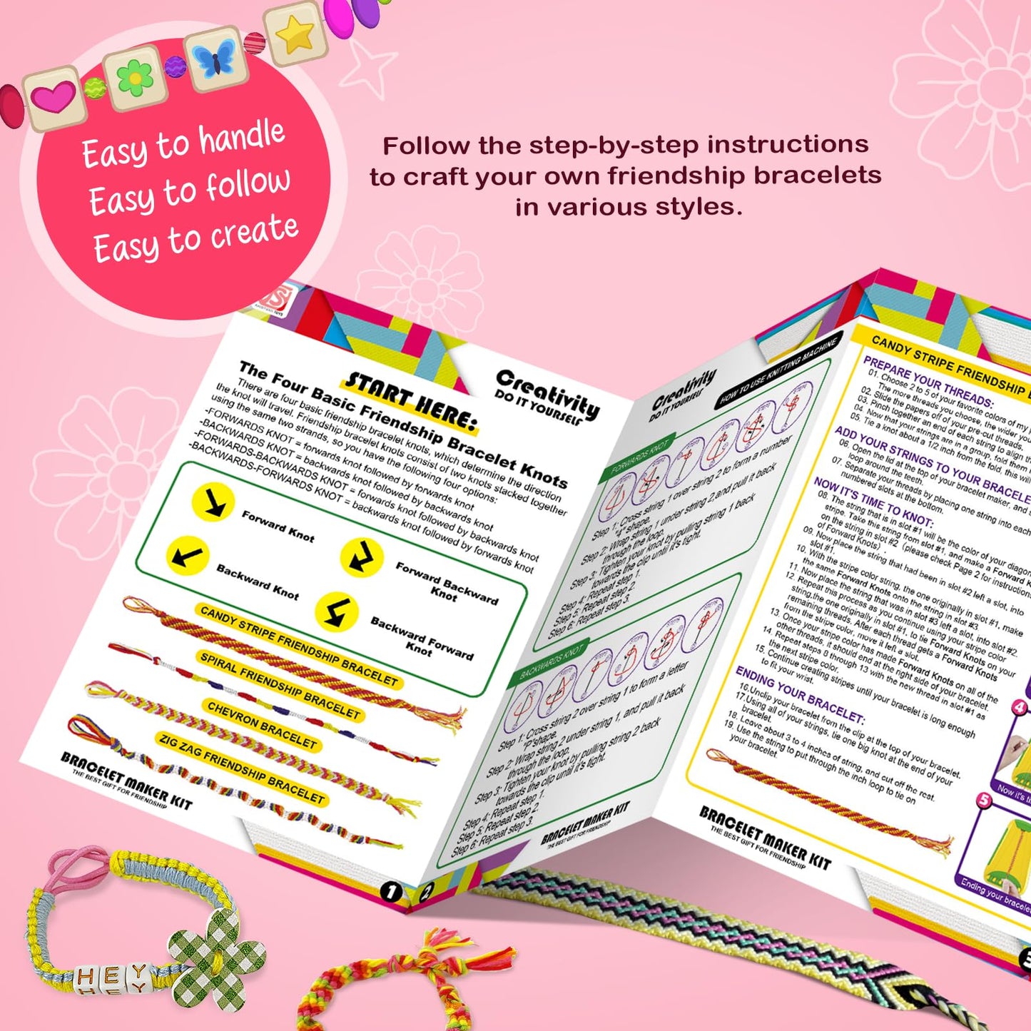 CEUCAL Bracelet Making Kit for Girls – DIY Friendship Bracelets for Ages 6–12 | Creative Crafts & Gifts