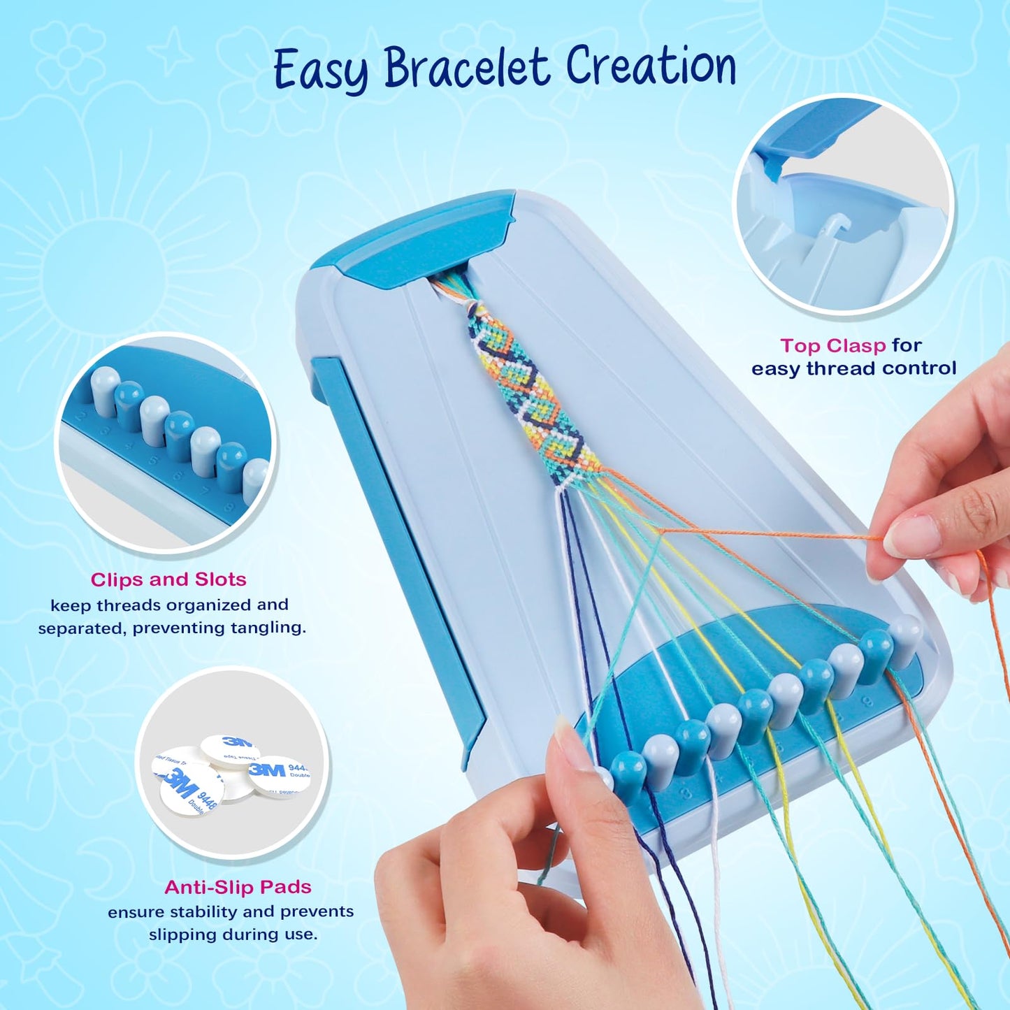 CEUCAL Bracelet Making Kit for Girls – Friendship Bracelets DIY Craft for Kids 6-12