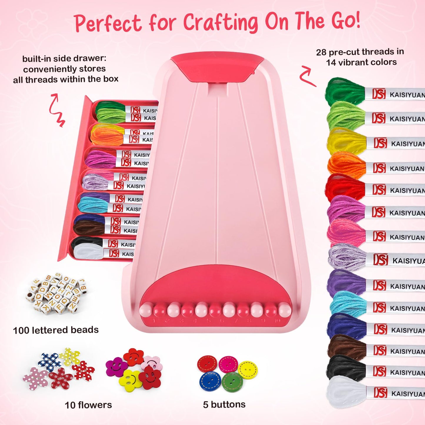 CEUCAL Bracelet Making Kit for Girls – DIY Friendship Bracelets for Ages 6–12 | Creative Crafts & Gifts
