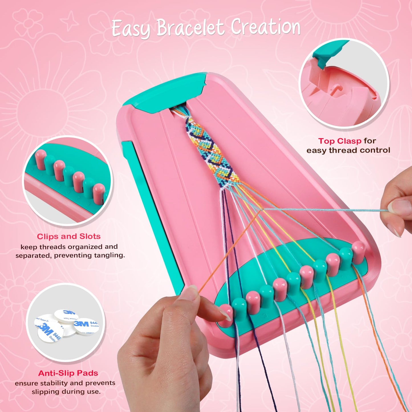 CEUCAL Bracelet Making Kit for Girls – Friendship Bracelet Kit | Christmas Gifts for Ages 6-12 | Arts & Crafts