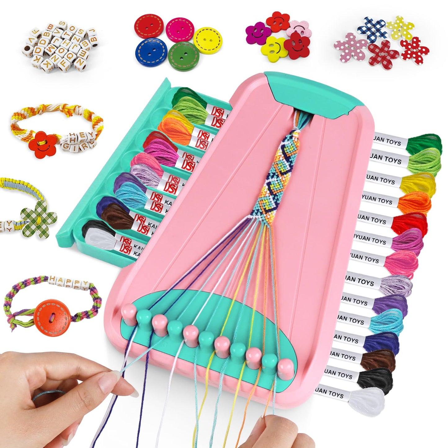 CEUCAL Bracelet Making Kit for Girls – Friendship Bracelet Kit | Christmas Gifts for Ages 6-12 | Arts & Crafts