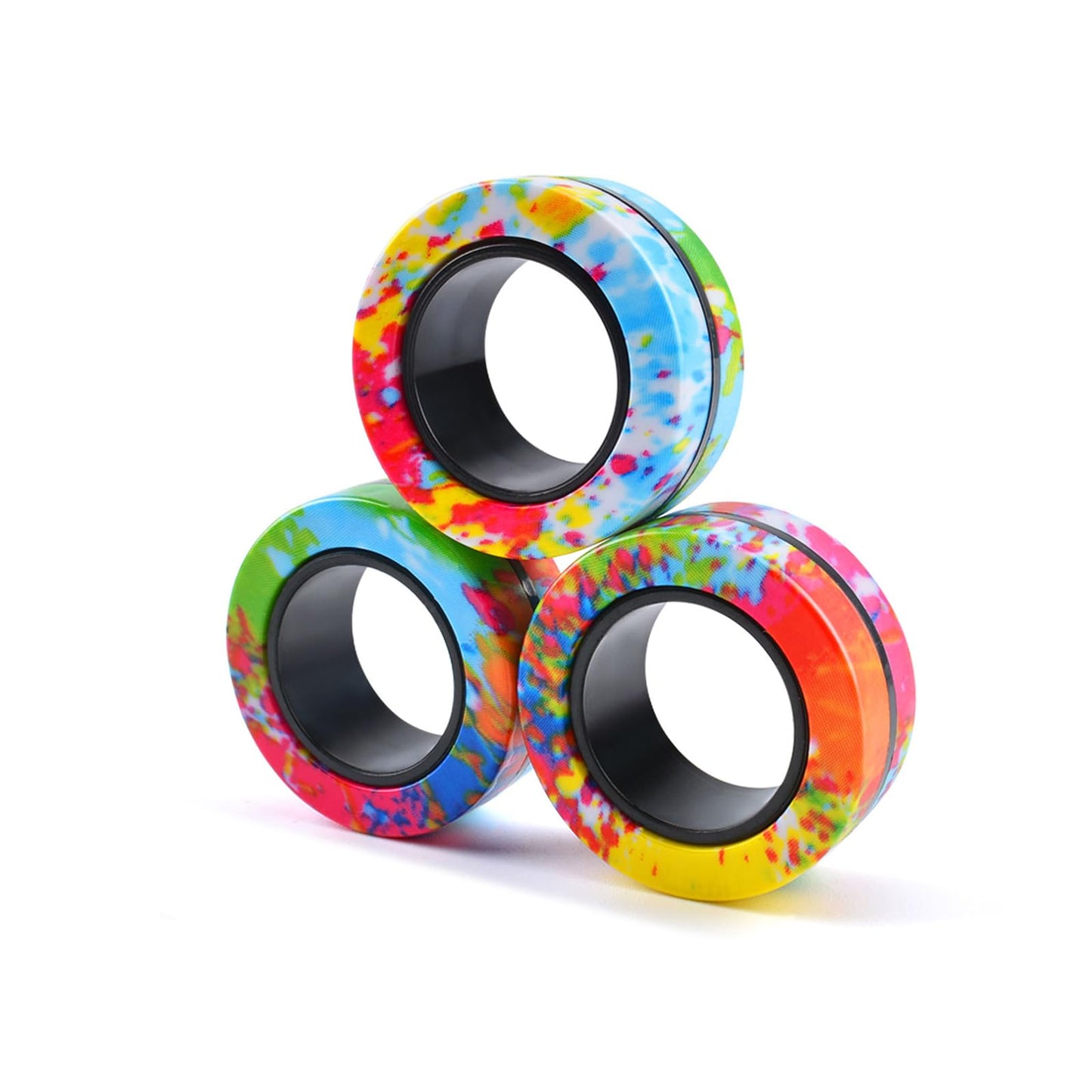 Cevioce 3Pcs Magnetic Rings Fidget Toy Set – Anti-Stress & Focus Aid