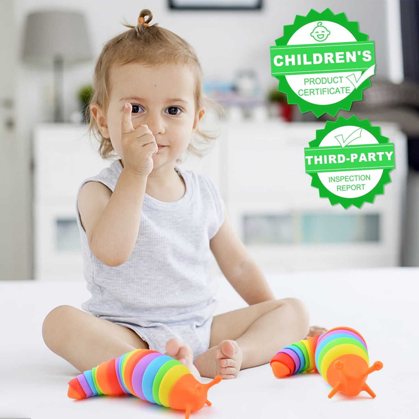 Cevioce Fidget Slug Toy – Sensory Slug Fidget for Kids & Adults | 1-Pc Cute Sensory Toy